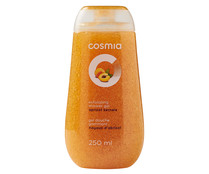 Gel exfoliante para ducha o baño, con huesos de albaricoque COSMIA 250 ml.