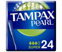 Tampones super con aplicador TAMPAX Pearl 24 uds
