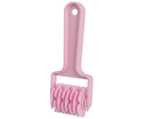 Rodillo para hacer cortes en forma de rombos, color rosa, HABI.