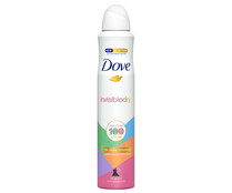 Desodorante en spray para mujer, sin alcohol DOVE Invisible dry 200 ml.