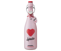 Sangria rosada con toques de sandía, pomelo y mandarina LOLAILO Sofisticada botella de 75 cl.