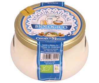 Yogur natural ecológico 250 gramos Yogur natural ecológico 250 gramos