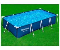 Piscina tubular con estructura metálica 4x2,11x0,81 m. y depuradora 1.249 litros/hora, BESTWAY STEEL PRO SPLASH.