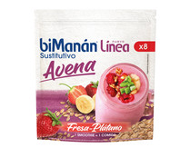 Preparado en polvo fresa-plátano para elaborar batidos BIMANÁN LÍNEA AVEBA 280 g.