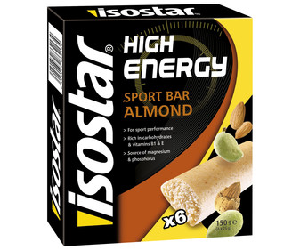Barritas energéticas de almendras ISOSTAR High Energy, 6 uds x 150 g. Barritas energéticas de almendras ISOSTAR High Energy, 6 uds x 150 g.