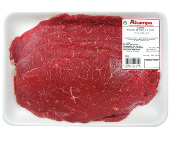 Filete de tapa de 1ª A de ternera Filete de tapa de 1ª A de ternera