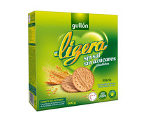 Galletas sin azúcares añadidos y  sin sal GULLON LIGERA  600 g.
