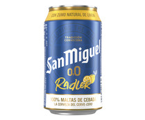 Cerveza (0,0% alcohol) con sabor a limón SAN MIGUEL RADLER  lata de 33 cl.