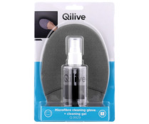 Guante de limpieza de microfibra con spray limpiapantallas, QILIVE Q.9929.