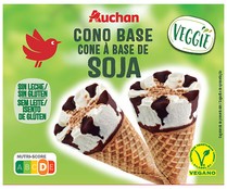 Cono vegetal a base de soja PRODUCTO ALCAMPO 4 x 120 ml.