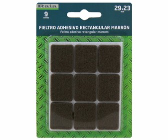 Fieltro adhesivo marrón de 29 milímetros 9 unidades Fieltro adhesivo marrón de 29 milímetros 9 unidades