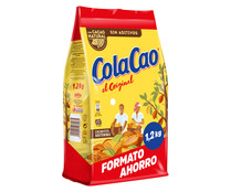 Cacao  en polvo soluble natural, en formato ecobolsa COLACAO ORIGINAL 1,2 kg.