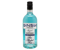 Ginebra premium sin alcohol elaborada con 12 botánicos GINSIN botella 70 cl.
