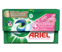 Detergente en cápsulas Sensaciones ARIEL 3en1 19 lavados.