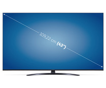 Televisión 109,22 cm (43") LED LG 43NANO766 4K, HDR 10 PRO, SMART TV, WIFI, BLUETOOTH, TDT T2, USB reproductor y grabador, 3HDMI, 50HZ.