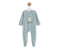 Pijama pelele de terciopelo para bebé IN EXTENSO, talla 56.