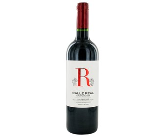 Vino tinto crianza con denominación de origen Valdepeñas CALLE REAL botella de 75 cl. Vino tinto crianza con denominación de origen Valdepeñas CALLE REAL botella de 75 cl.