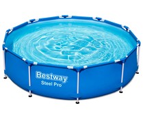 Piscina tubular de estructura metálica 3,66x0,76m, con depuradora 1.249 litros/hora, BESTWAY.