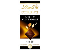 Chocolate negro con miel y almendras LINDT EXCELLENCE 100 g.