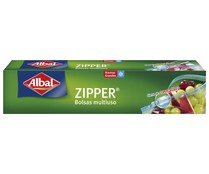 Bolsa multiusos con cierre zip de tamaño grande ALBAL 3 litros 8 uds.