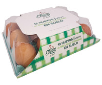 Huevos frescos de gallinas cuidadas en suelo, clase M-L y categoria A MAMÁ GALLINA 12 uds.