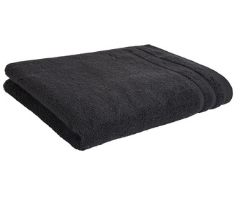 Toalla de lavabo 100% algodón color negro, densidad de 500g/m², ACTUEL. Toalla de lavabo 100% algodón color negro, densidad de 500g/m², ACTUEL.