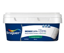 Pintura plástica interior-exterior, blanco mate BRUGUER Xtra, 4L.
