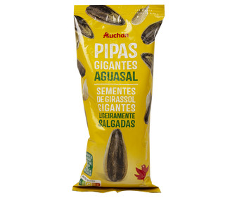 Pipas de girasol gigantes al aguasal PRODUCTO ALCAMPO 200 g. Pipas de girasol gigantes al aguasal PRODUCTO ALCAMPO 200 g.