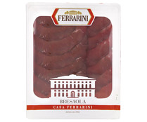 Bresaola elaborada sin gluten y cortada en finas lonchas FERRARINI 90 g.