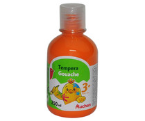 Bote de 250 mm de témpera de color naranja PRODUCTO ALCAMPO.