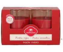 Lote de 2 velas de cera natural con aroma a frutos rojos CRISTALINAS. Lote de 2 velas de cera natural con aroma a frutos rojos CRISTALINAS.