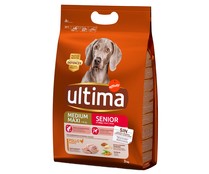 Comida para perro adultos de más de 7 años a base de croquetas de pollo y arroz ÚLTIMA Affinity 3 kg.