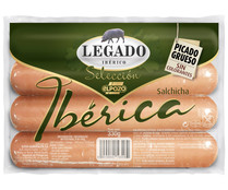 Salchichas cocidas y con sabor ahumado de cerdo ibérico LEGADO IBÉRICO Selección 330 g.