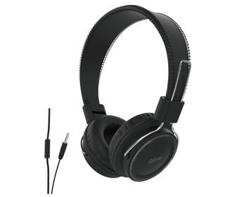 Auriculares tipo diadema QILIVE Q.1296, con cable, con micrófono, color negro. Auriculares tipo diadema QILIVE Q.1296, con cable, con micrófono, color negro.