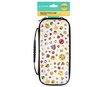 Funda para Nintendo Switch color blanco con diseño emojis, Joypixels INDECA.