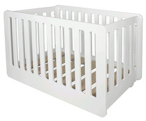 Cuna de madera de haya,132x64x79,5cm, 3 alturas, MINDOO MINANA, color blanco. Cuna de madera de haya,132x64x79,5cm, 3 alturas, MINDOO MINANA, color blanco.