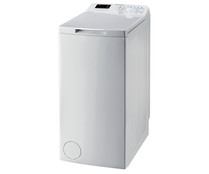 Lavadora de carga superior INDESIT BTW S72200 SP/N, capacidad: 7KG, clasificación energética: E, 1200RPM, H: 90cm, A: 40cm, F: 60cm.