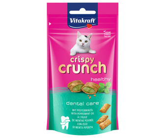 Snacks para gatos a base de aceite de menta, cuidado dental  VITAKRAFT CRISPY CRUNCH 60 g.