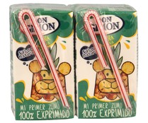 Zumo exprimido de piña y uva DON SIMON brick de 4 uds x 12,5 cl.