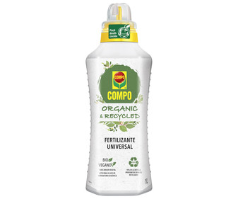 Fertilizante universal vegetal BIO para plantas ornamentales 1 litro, COMPO ORGANIC & RECYCLED.