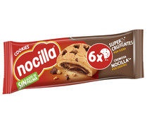 Galletas con gotas de chocolate, rellenas con crema de cacao con avellanas NOCILLA COOkIES 6 uds. x 20 g.