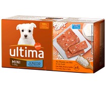 Comida para perro junior a base de pollo, arroz y leche ÚLTIMA  4 x 150 gr.