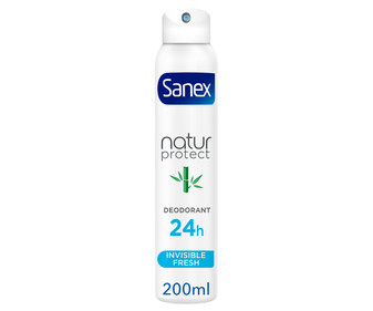 Desodorante en spray para mujer con polvo de bambú natural SANEX Natur protect 200 ml. Desodorante en spray para mujer con polvo de bambú natural SANEX Natur protect 200 ml.