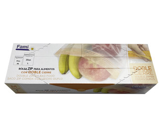 Bolsas zip para alimentos FAMI 25 uds. 14,5 x 21 cm + 25 uds.. 18 X 27,5 cm Bolsas zip para alimentos FAMI 25 uds. 14,5 x 21 cm + 25 uds.. 18 X 27,5 cm