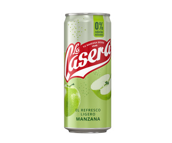 Refresco ligero (gaseosa) sabor manzana LA CASERA 33 cl. Refresco ligero (gaseosa) sabor manzana LA CASERA 33 cl.