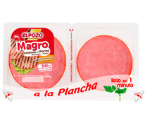 Magro de cerdo adobado al horno, cortado en lonchas EL POZO 330 g.
