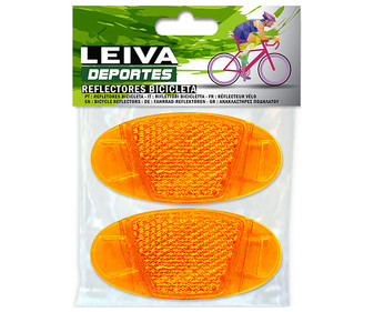 Pack de 2 reflectores para rueda de bicicleta, LEIVA. Pack de 2 reflectores para rueda de bicicleta, LEIVA.