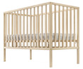 Cuna básica de madera de pino de 122x63x88,5cm INTERBABY.