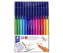 Rotuladores de colores brillantes, trazado 1mm., 26 colores Triplus color, STAEDTLER.