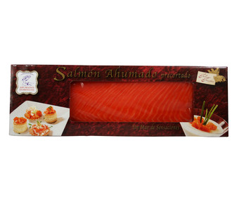 Salmón ahumado precortado AHUMADOS DOMÍNGUEZ 700 g. Salmón ahumado precortado AHUMADOS DOMÍNGUEZ 700 g.